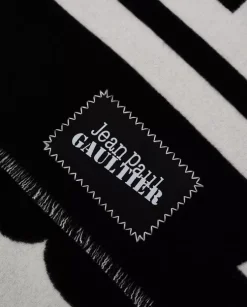 Czarno-biały szalik oversize