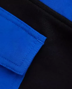 Czarno-niebieska bluza z logo