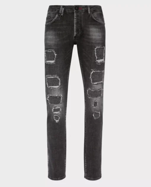 Czarno-szare jeansy Super Straight