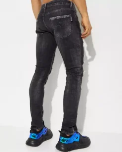 Czarno-szare jeansy Super Straight