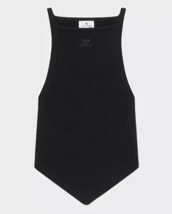 Czarny asymetryczny top