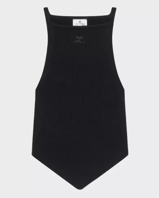 Czarny asymetryczny top