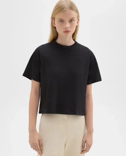 Czarny bawełniany t-shirt