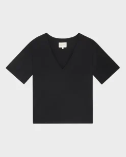 Czarny bawełniany t-shirt