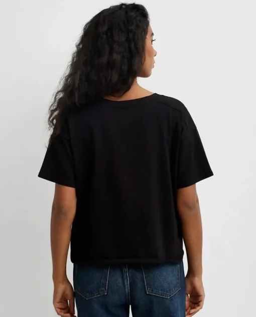 Czarny bawełniany t-shirt