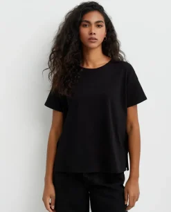 Czarny bawełniany t-shirt