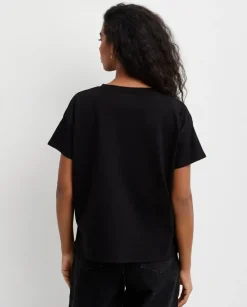 Czarny bawełniany t-shirt