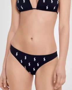 Czarny dół od bikini z logo