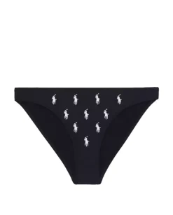 Czarny dół od bikini z logo
