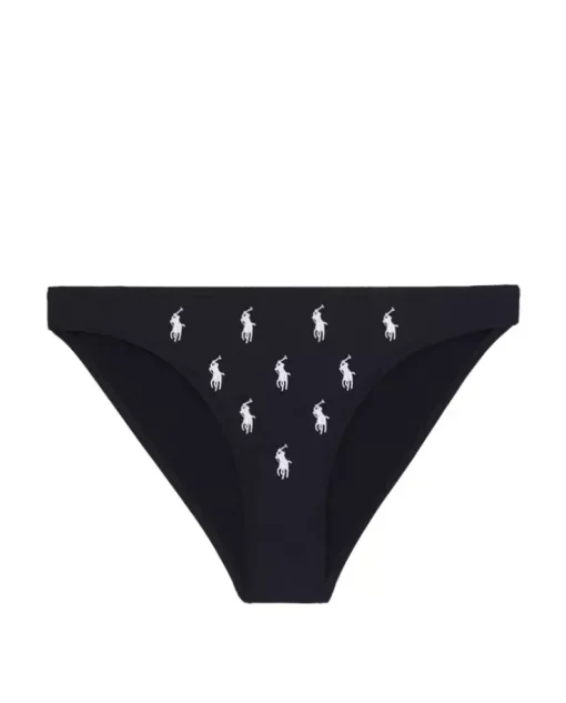 Czarny dół od bikini z logo