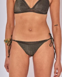 Czarny dół od bikini z siateczką Carla