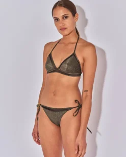 Czarny dół od bikini z siateczką Carla