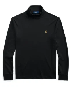 Czarny golf z logo Slim Fit