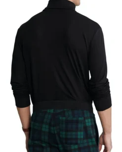 Czarny golf z logo Slim Fit