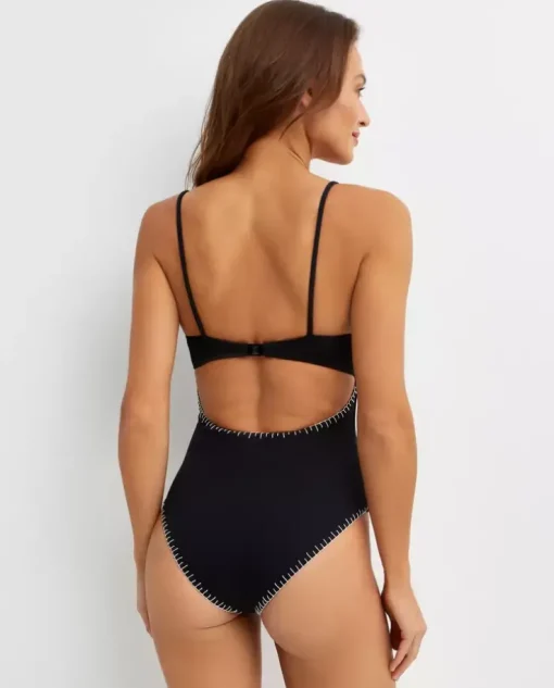 Czarny jednoczęściowy strój Salento Maillot