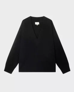 Czarny kaszmirowy sweter