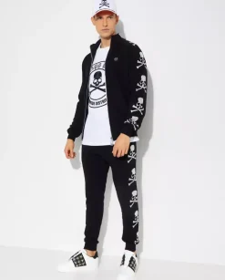Czarny komplet dresowy Skull & Bones