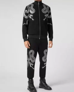 Czarny komplet dresowy Snake