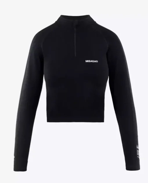 Czarny longsleeve seamless