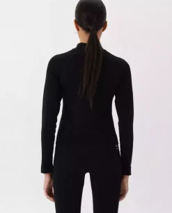 Czarny longsleeve seamless