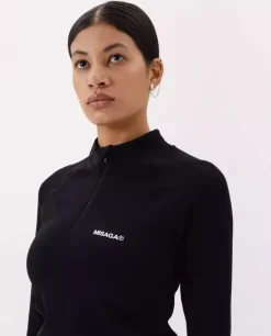 Czarny longsleeve seamless