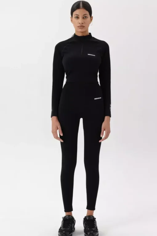 Czarny longsleeve seamless