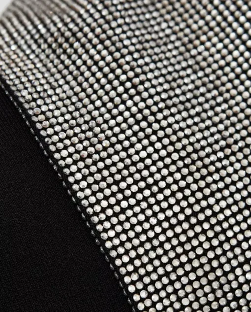 Czarny longsleeve z marszczeniem