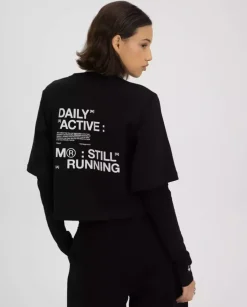 Czarny longsleeve z nadrukiem Still