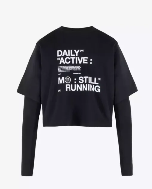 Czarny longsleeve z nadrukiem Still