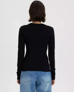 Czarny longsleeve z printem