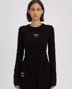 Czarny longsleeve z printem