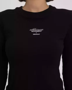 Czarny longsleeve z printem
