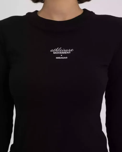 Czarny longsleeve z printem