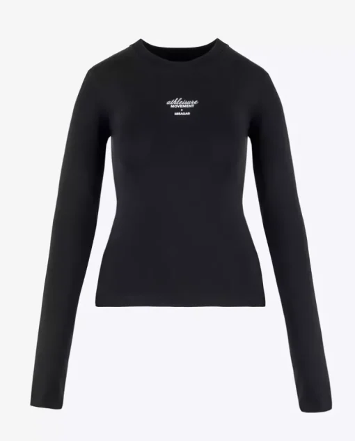 Czarny longsleeve z printem