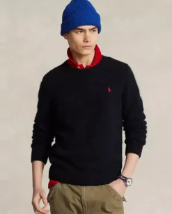 Czarny sweter Regular Fit z logo