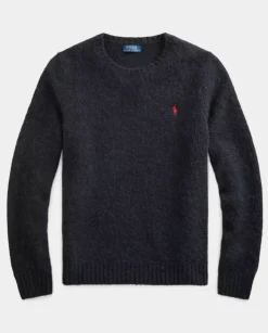 Czarny sweter Regular Fit z logo