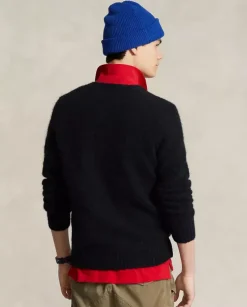 Czarny sweter Regular Fit z logo