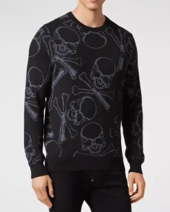Czarny sweter Skull&Bones