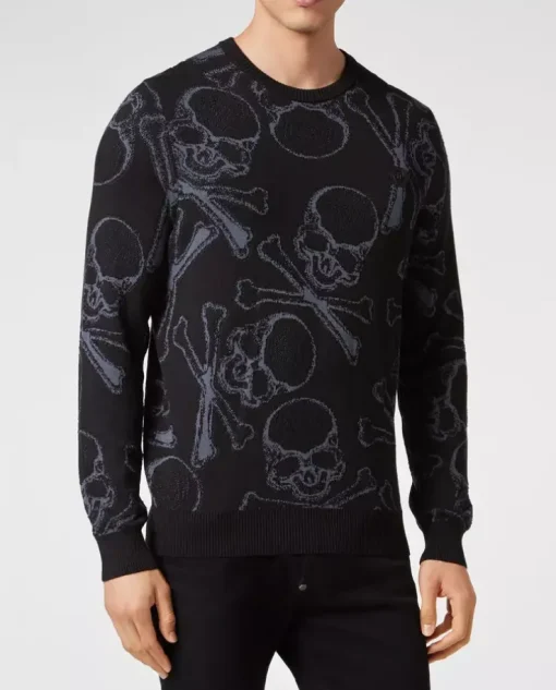 Czarny sweter Skull&Bones