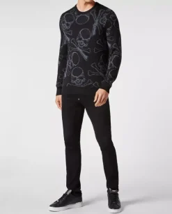 Czarny sweter Skull&Bones