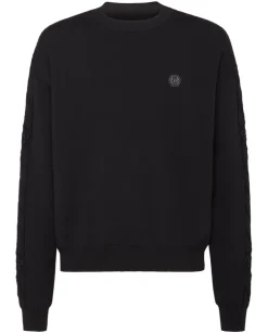 Czarny sweter z logo