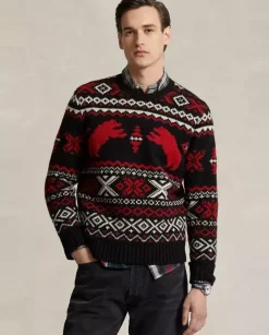 Czarny sweter z misiami