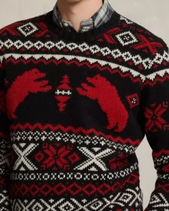Czarny sweter z misiami