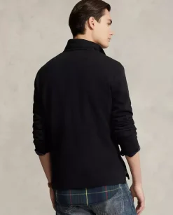 Czarny sweter z suwakiem i logo