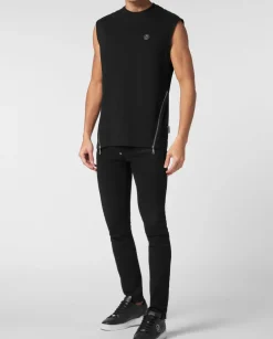 Czarny tank top