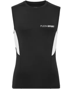 Czarny tank top z logo
