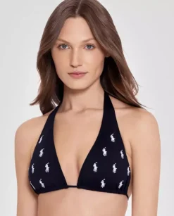 Czarny top od bikini z logo
