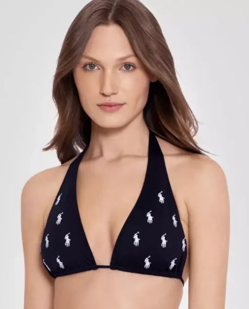 Czarny top od bikini z logo