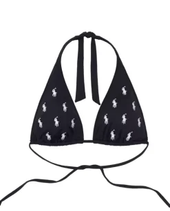 Czarny top od bikini z logo