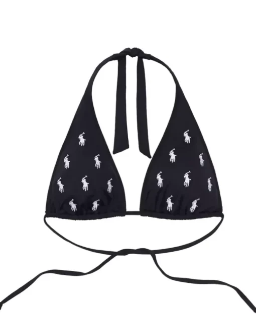 Czarny top od bikini z logo